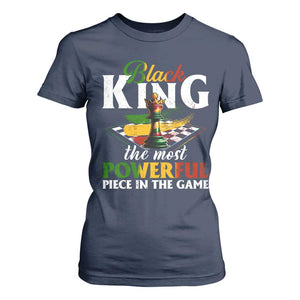 Black Pride T Shirt For Women Black King The Most Powerful Piece In The Game TS09 Navy Print Your Wear