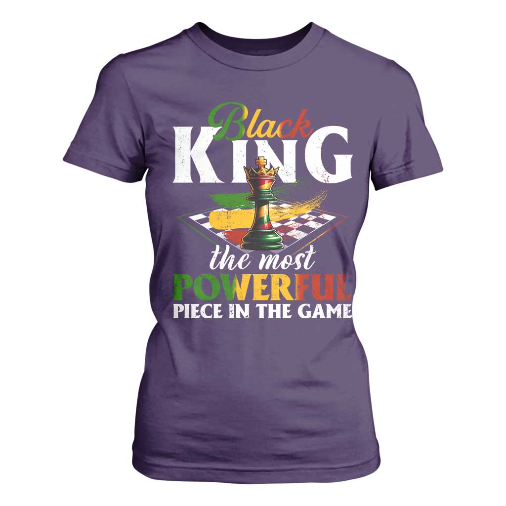 Black Pride T Shirt For Women Black King The Most Powerful Piece In The Game TS09 Purple Print Your Wear