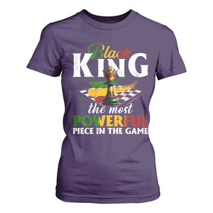 Black Pride T Shirt For Women Black King The Most Powerful Piece In The Game TS09 Purple Print Your Wear
