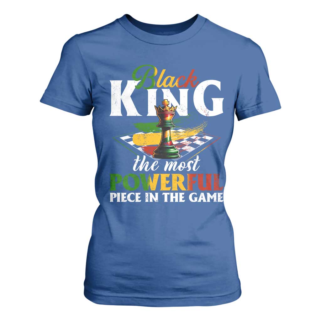 Black Pride T Shirt For Women Black King The Most Powerful Piece In The Game TS09 Royal Blue Print Your Wear