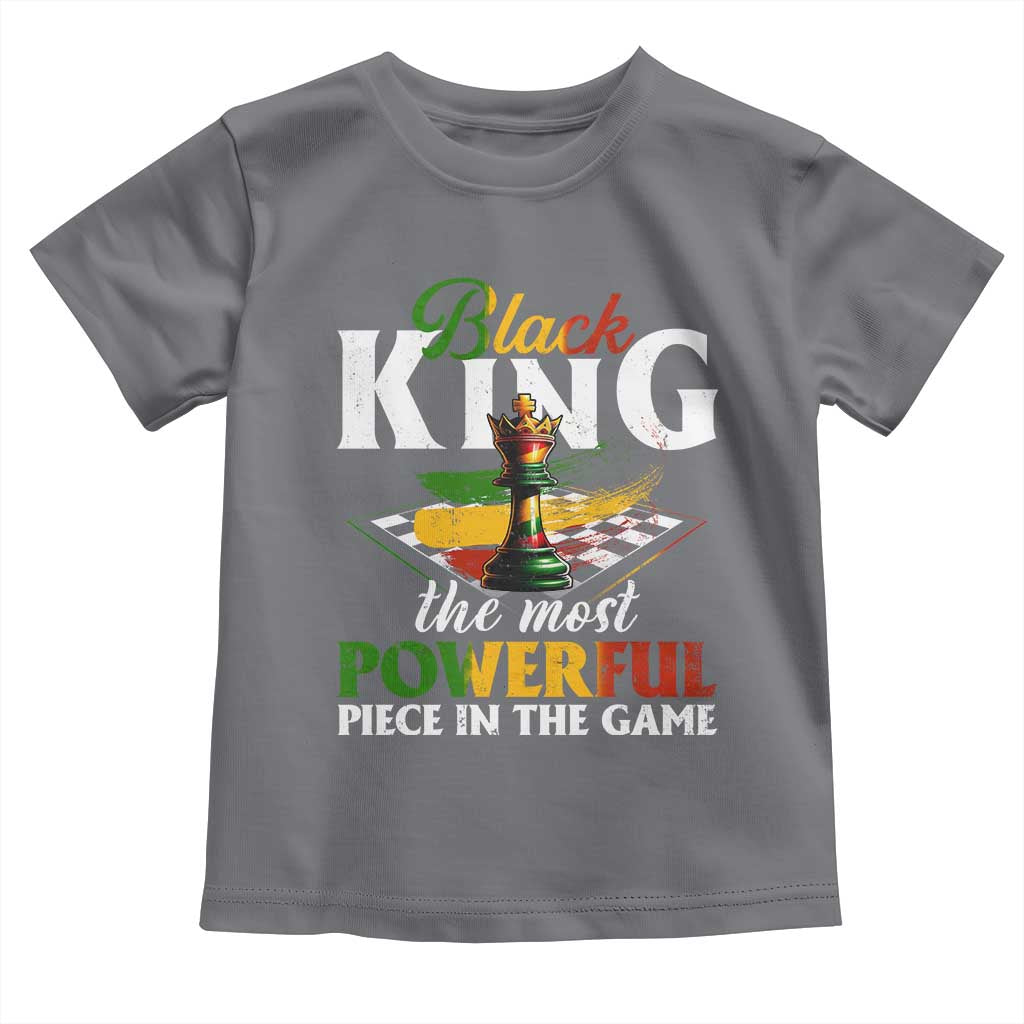 Black Pride Toddler T Shirt Black King The Most Powerful Piece In The Game TS09 Charcoal Print Your Wear