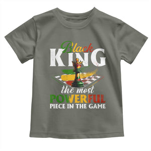 Black Pride Toddler T Shirt Black King The Most Powerful Piece In The Game TS09 Military Green Print Your Wear