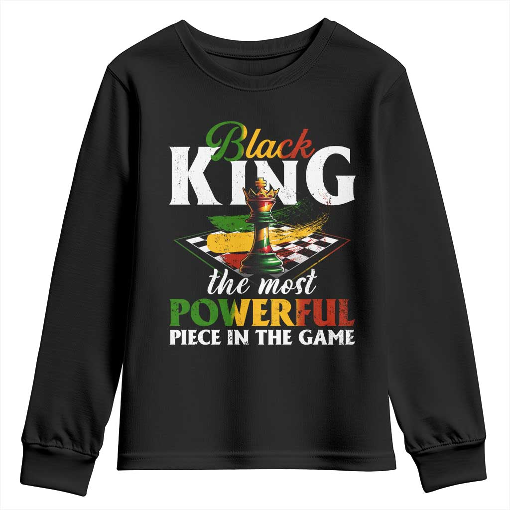 Black Pride Youth Sweatshirt Black King The Most Powerful Piece In The Game TS09 Black Print Your Wear