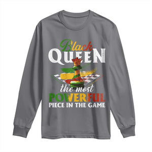 Black Pride Long Sleeve Shirt Black Queen The Most Powerful Piece In The Game TS09 Charcoal Print Your Wear