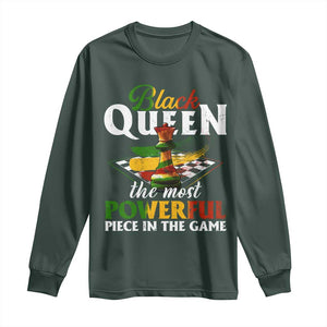 Black Pride Long Sleeve Shirt Black Queen The Most Powerful Piece In The Game TS09 Dark Forest Green Print Your Wear
