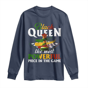 Black Pride Long Sleeve Shirt Black Queen The Most Powerful Piece In The Game TS09 Navy Print Your Wear