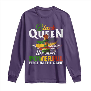 Black Pride Long Sleeve Shirt Black Queen The Most Powerful Piece In The Game TS09 Purple Print Your Wear