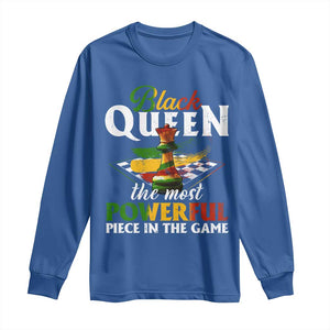 Black Pride Long Sleeve Shirt Black Queen The Most Powerful Piece In The Game TS09 Royal Blue Print Your Wear