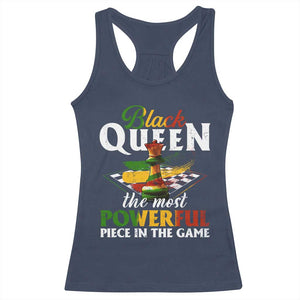 Black Pride Racerback Tank Top Black Queen The Most Powerful Piece In The Game TS09 Navy Print Your Wear