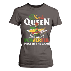 Black Pride T Shirt For Women Black Queen The Most Powerful Piece In The Game TS09 Dark Chocolate Print Your Wear