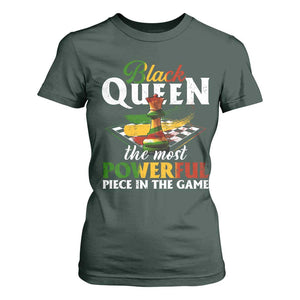 Black Pride T Shirt For Women Black Queen The Most Powerful Piece In The Game TS09 Dark Forest Green Print Your Wear