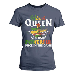 Black Pride T Shirt For Women Black Queen The Most Powerful Piece In The Game TS09 Navy Print Your Wear