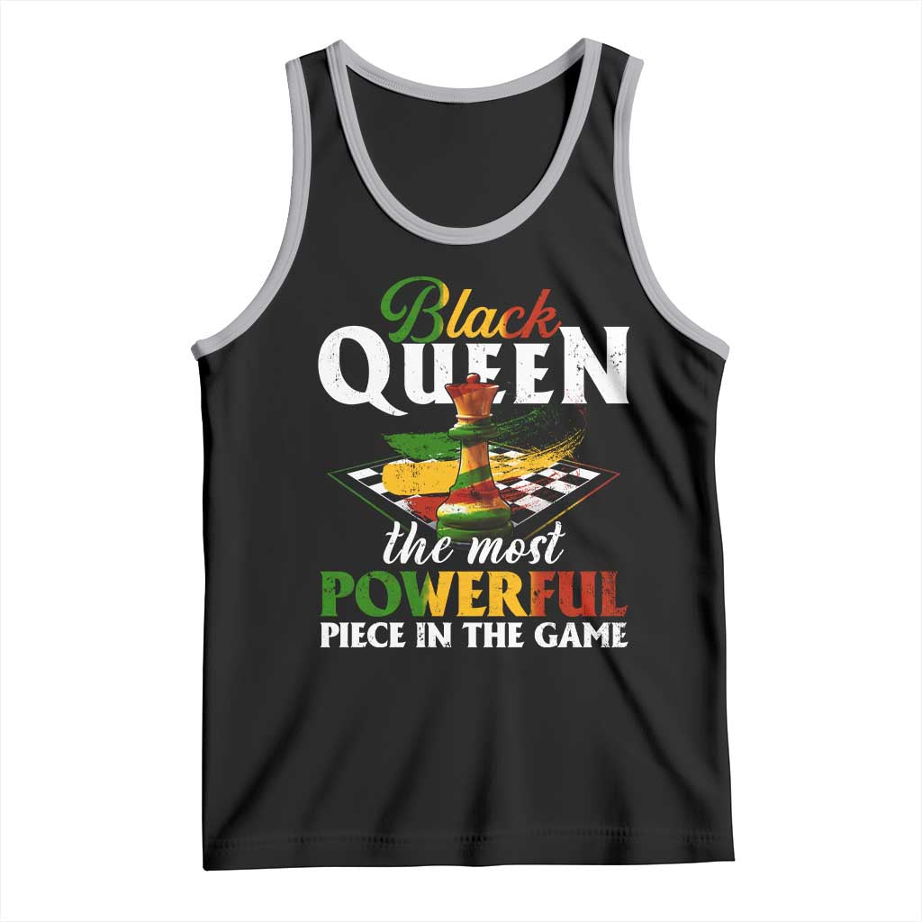 Black Pride Tank Top Black Queen The Most Powerful Piece In The Game TS09 Black Athletic Heather Print Your Wear