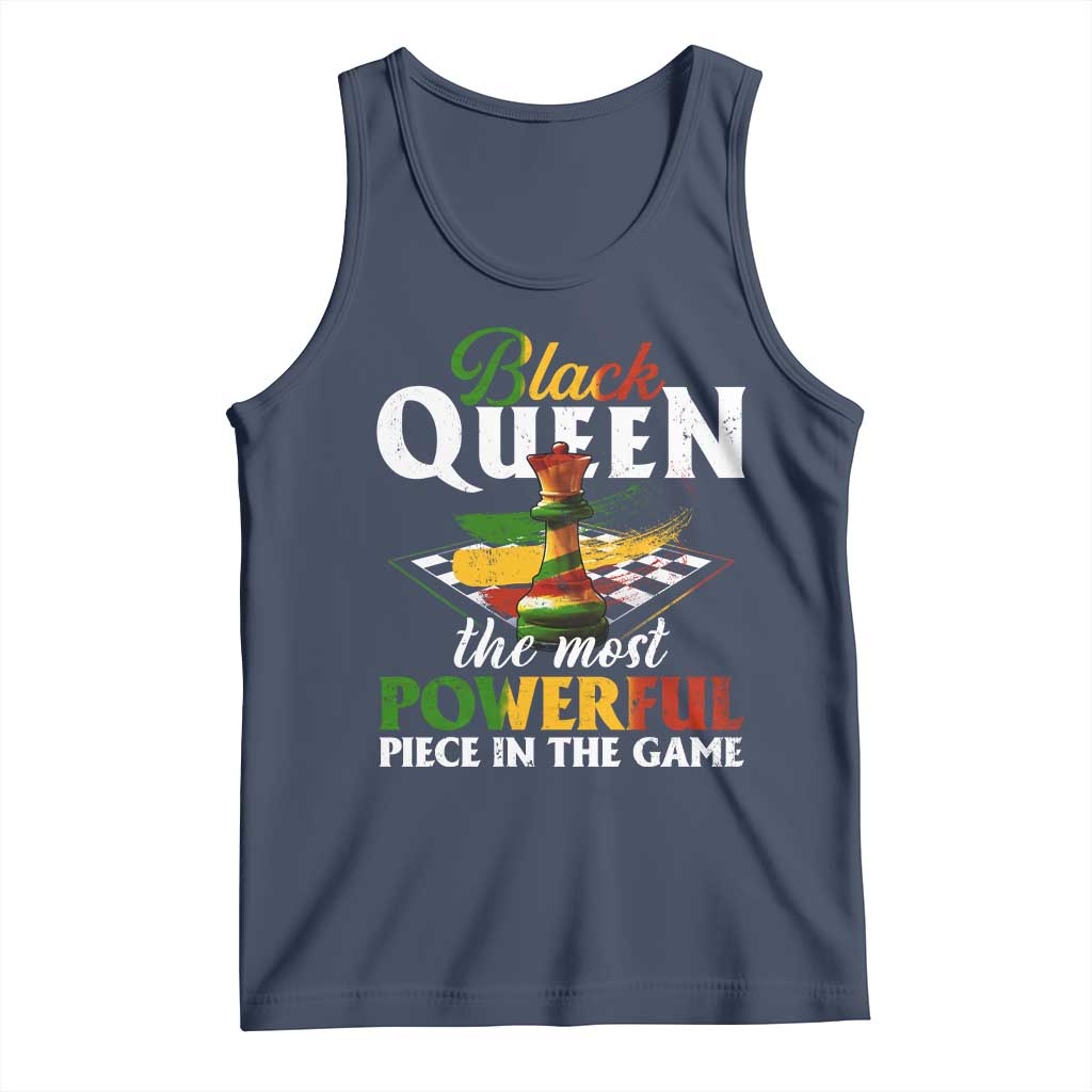 Black Pride Tank Top Black Queen The Most Powerful Piece In The Game TS09 Navy Print Your Wear