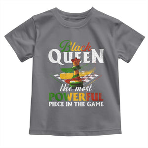 Black Pride Toddler T Shirt Black Queen The Most Powerful Piece In The Game TS09 Charcoal Print Your Wear