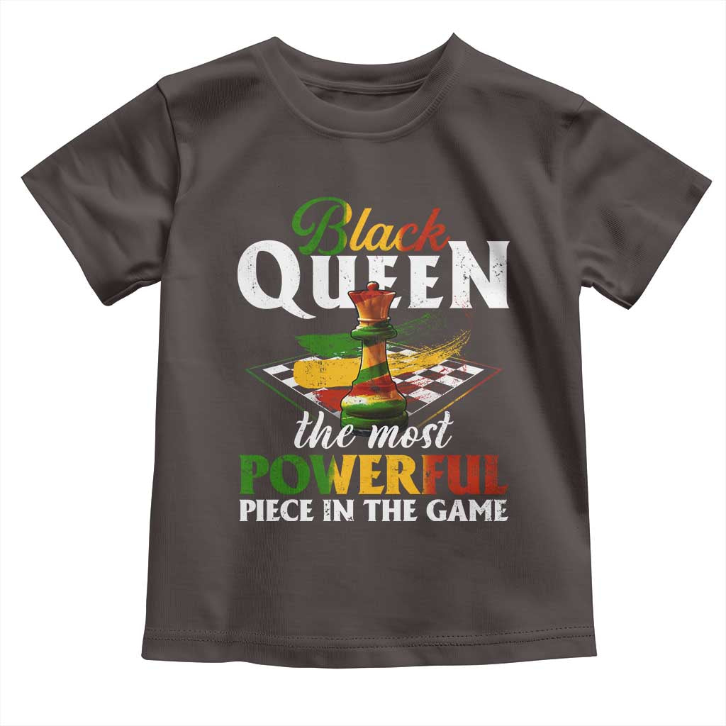 Black Pride Toddler T Shirt Black Queen The Most Powerful Piece In The Game TS09 Dark Chocolate Print Your Wear