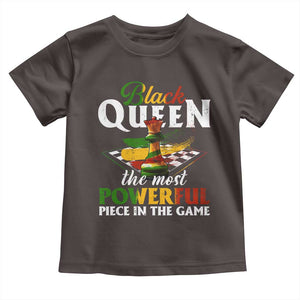 Black Pride Toddler T Shirt Black Queen The Most Powerful Piece In The Game TS09 Dark Chocolate Print Your Wear
