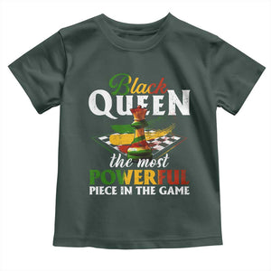 Black Pride Toddler T Shirt Black Queen The Most Powerful Piece In The Game TS09 Dark Forest Green Print Your Wear