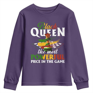 Black Pride Youth Sweatshirt Black Queen The Most Powerful Piece In The Game TS09 Purple Print Your Wear
