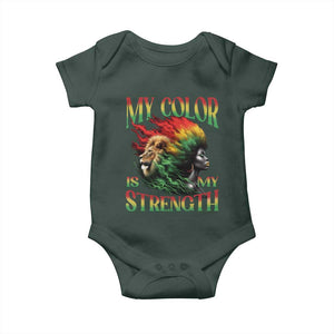 Black Pride Baby Onesie My Color Is My Strength African American Women Lion TS09 Print Your Wear