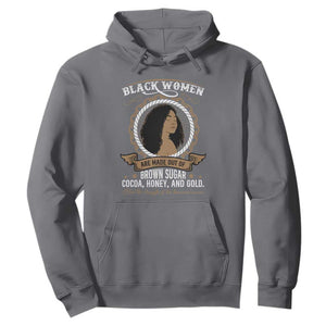Black Women Pride Hoodie Made Out Of Brown Sugar Cocoa Honey And Gold Retro TS09 Charcoal Print Your Wear
