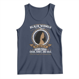 Black Women Pride Tank Top Made Out Of Brown Sugar Cocoa Honey And Gold Retro TS09 Navy Print Your Wear
