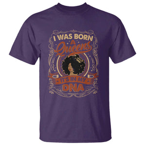 Black Women Pride T Shirt I Was Born A Queen It's In My DNA TS09 Purple Print Your Wear