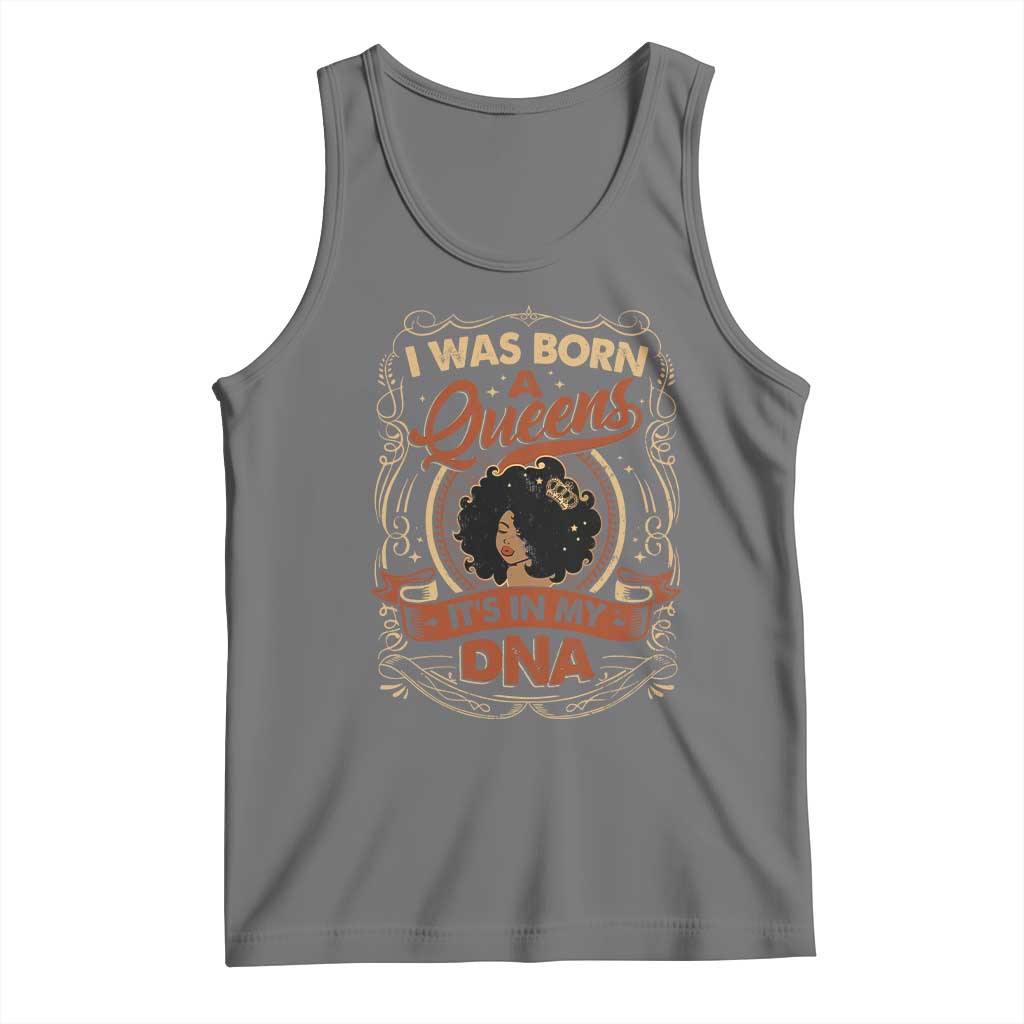 Black Women Pride Tank Top I Was Born A Queen It's In My DNA TS09 Black Heather Print Your Wear