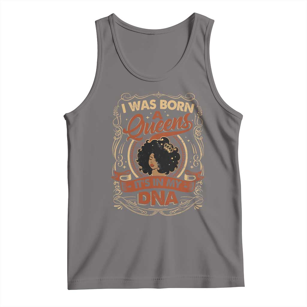 Black Women Pride Tank Top I Was Born A Queen It's In My DNA TS09 Deep Heather Print Your Wear