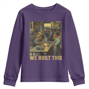 Black Women Power Youth Sweatshirt We Built This Black Women In History Female Empowerment TS09 Purple Print Your Wear