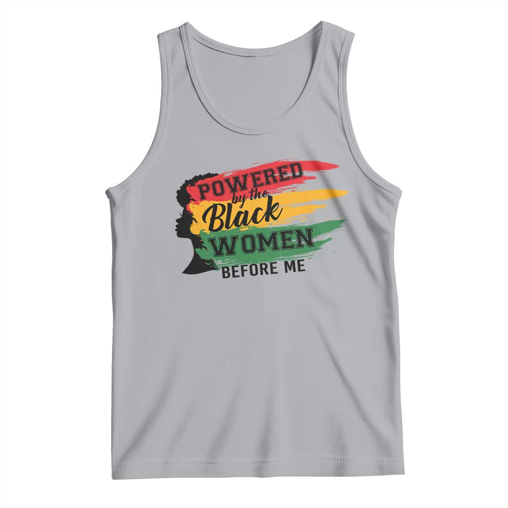 Powered By The Black Women Before Me Tank Top TS09 Athletic Heather Print Your Wear