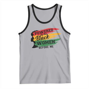 Powered By The Black Women Before Me Tank Top TS09 Athletic Heather Black Print Your Wear