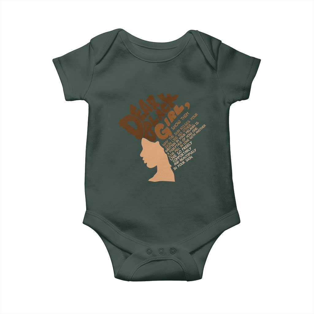 Dear Black Girl Black Women Pride Baby Onesie TS09 Print Your Wear