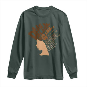 Dear Black Girl Black Women Pride Long Sleeve Shirt TS09 Dark Forest Green Print Your Wear