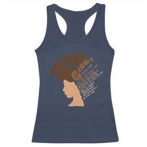 Dear Black Girl Black Women Pride Racerback Tank Top TS09 Navy Print Your Wear