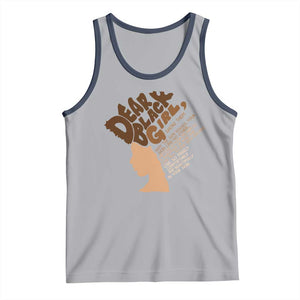Dear Black Girl Black Women Pride Tank Top TS09 Athletic Heather Navy Print Your Wear