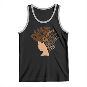 Dear Black Girl Black Women Pride Tank Top TS09 Black Athletic Heather Print Your Wear