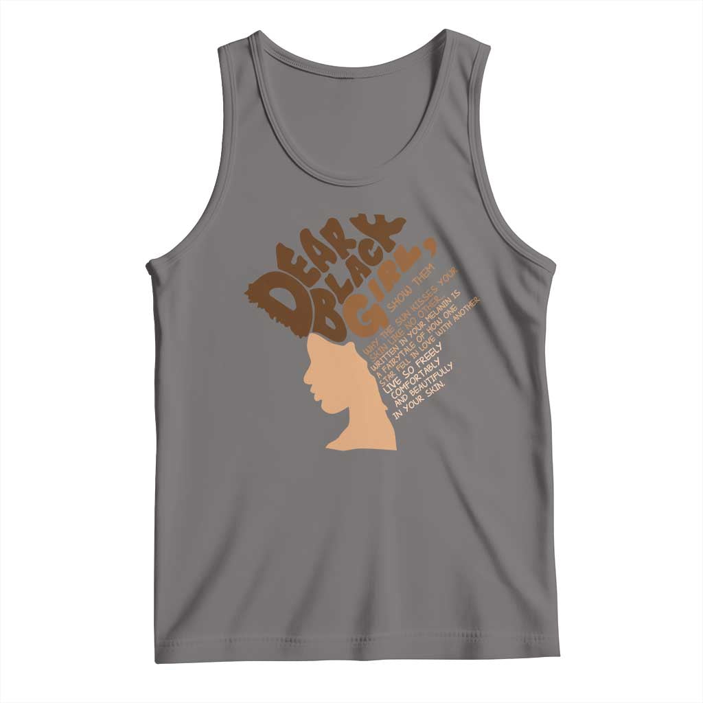 Dear Black Girl Black Women Pride Tank Top TS09 Deep Heather Print Your Wear