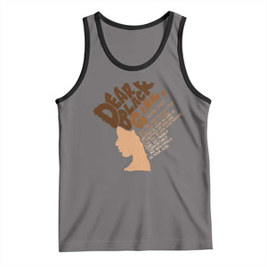 Dear Black Girl Black Women Pride Tank Top TS09 Deep Heather Black Print Your Wear