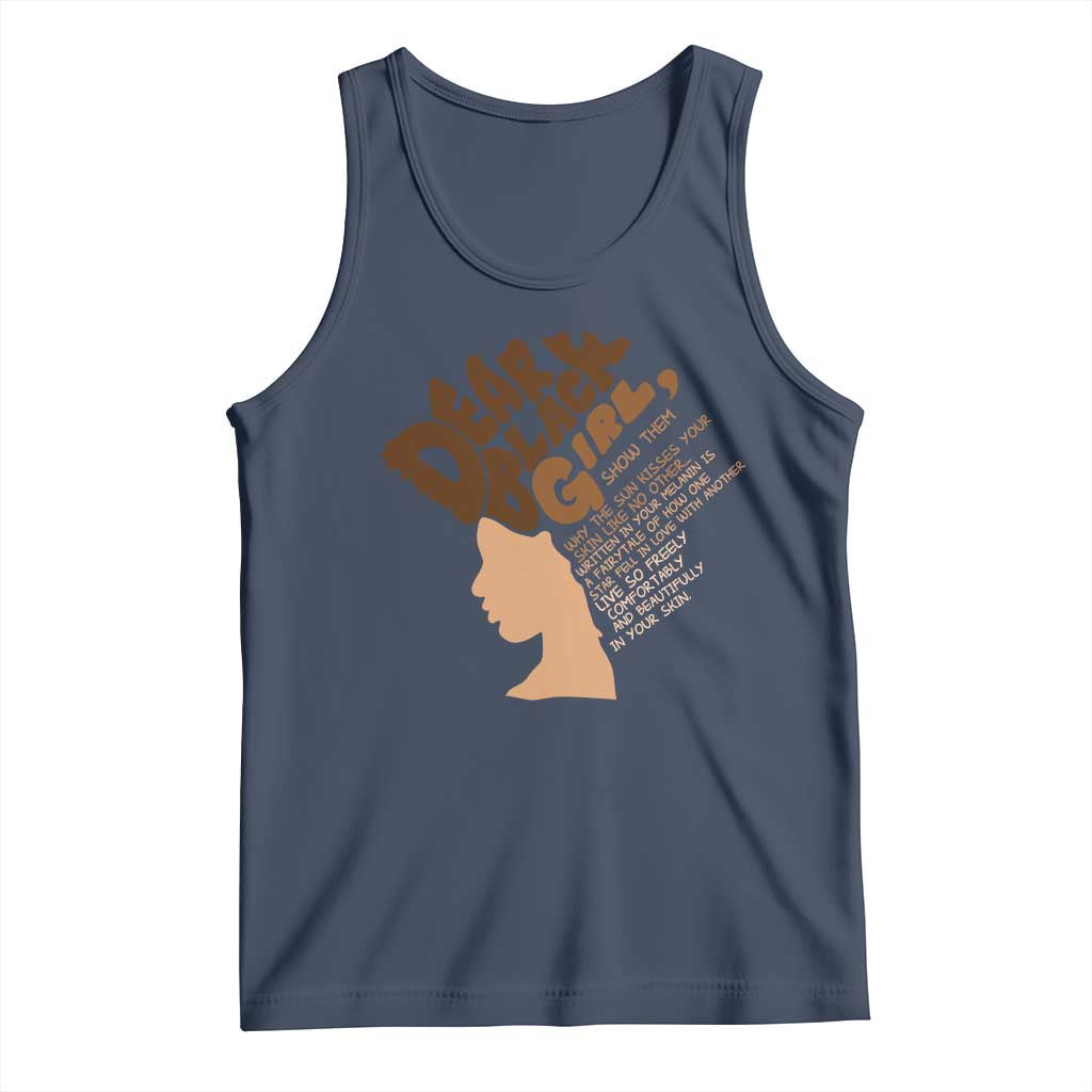 Dear Black Girl Black Women Pride Tank Top TS09 Navy Print Your Wear
