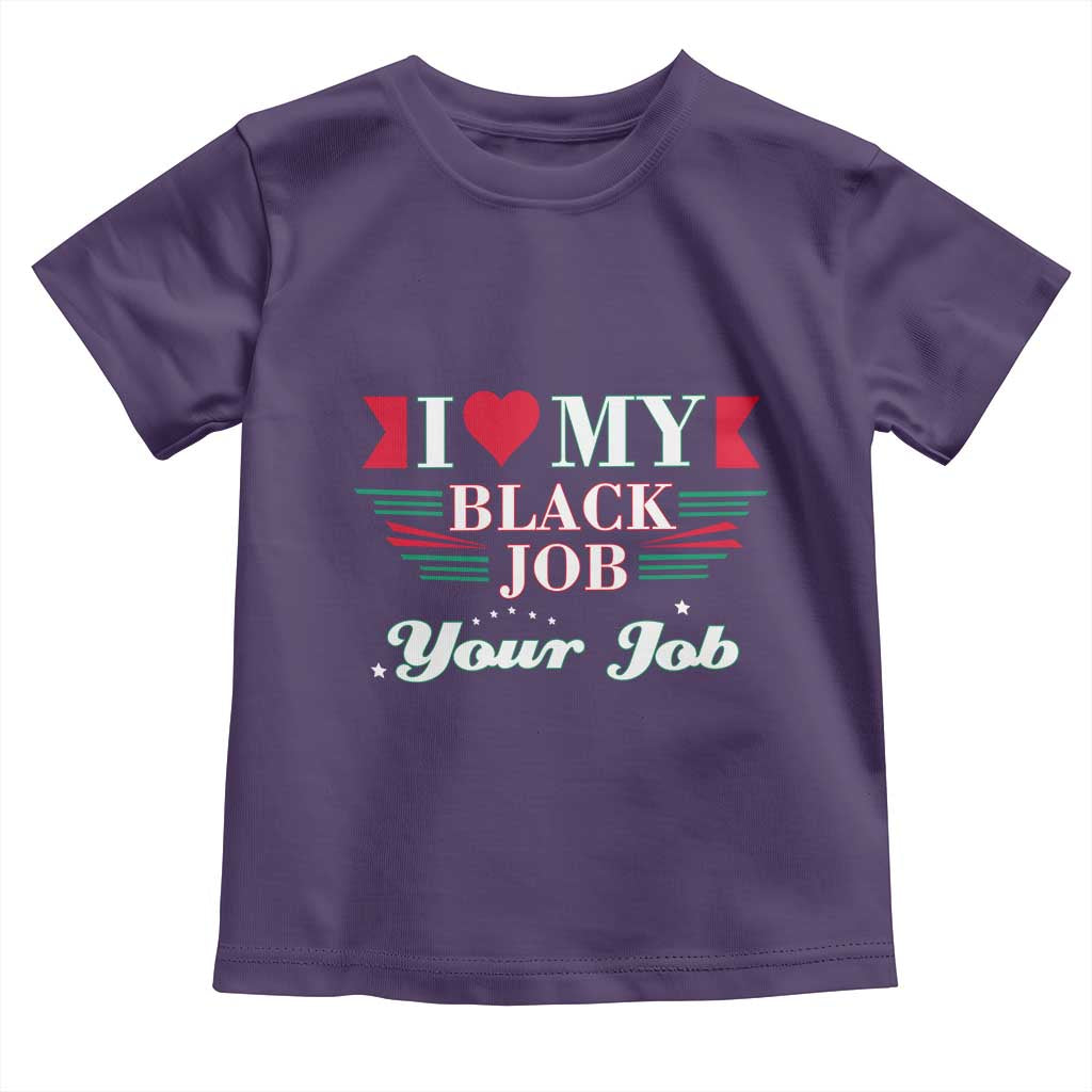 Personalized Black Jobs Toddler T Shirt Custom Job I Love My Black Job TS09 Purple Print Your Wear