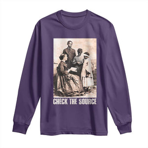Black History Long Sleeve Shirt Check the Source African American TS09 Purple Print Your Wear