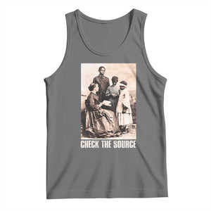 Black History Tank Top Check the Source African American TS09 Black Heather Print Your Wear