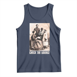Black History Tank Top Check the Source African American TS09 Navy Print Your Wear