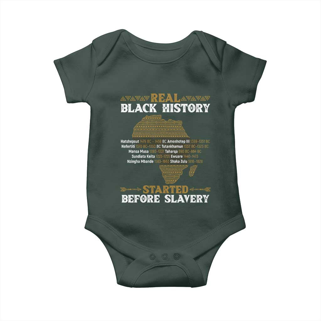 Real Black History Started Before Slavery Baby Onesie TS09 Print Your Wear