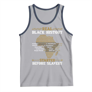 Real Black History Started Before Slavery Tank Top TS09 Athletic Heather Navy Print Your Wear