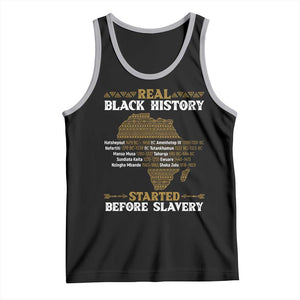 Real Black History Started Before Slavery Tank Top TS09 Black Athletic Heather Print Your Wear
