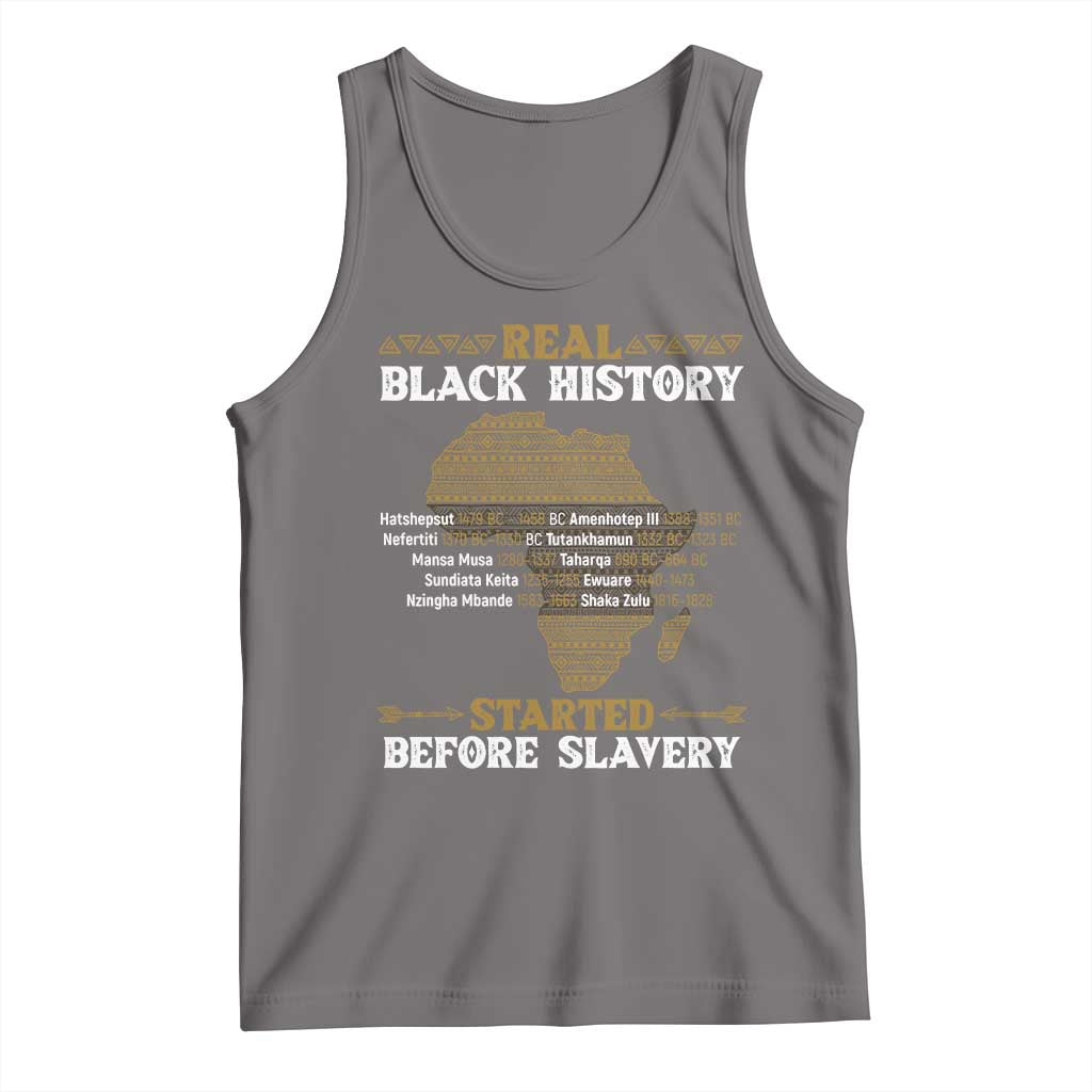Real Black History Started Before Slavery Tank Top TS09 Deep Heather Print Your Wear