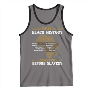 Real Black History Started Before Slavery Tank Top TS09 Deep Heather Black Print Your Wear