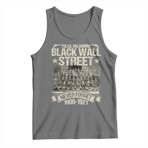 Black Wall Street Tank Top Never Forget 1906 1921 Tulsa Black History TS09 Black Heather Print Your Wear